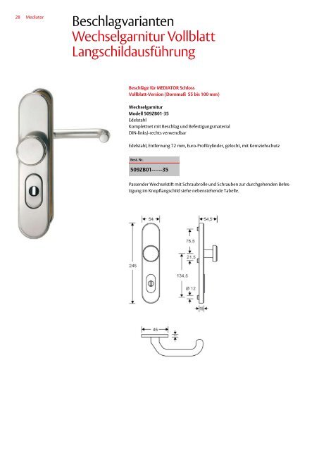 Mediator Technische Informationen - ASSA ABLOY