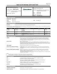 MSDS - Brass Alloys - Russel Metals, Inc.