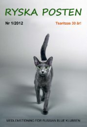 HÃ¤r finns nr 1/2012 - Russian Blue Klubben