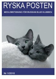 HÃ¤r finns nr 1/2010 - Russian Blue Klubben