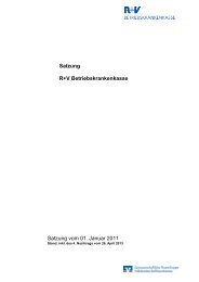 Satzung R+V BKK - R+V Betriebskrankenkasse