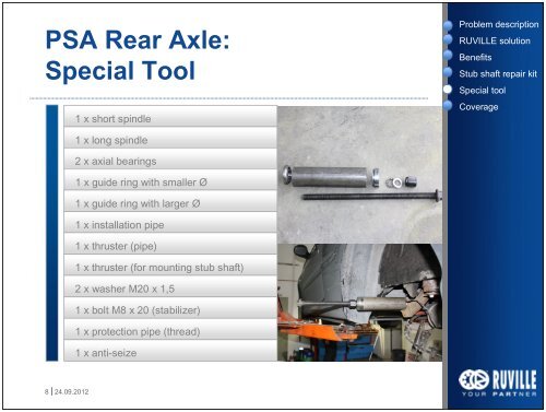 PSA Rear Axle - Ruville