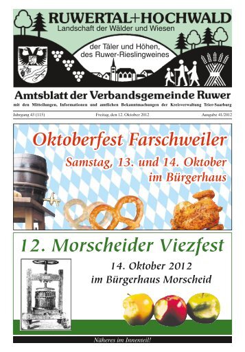 12. Morscheider Viezfest - Verbandsgemeinde Ruwer