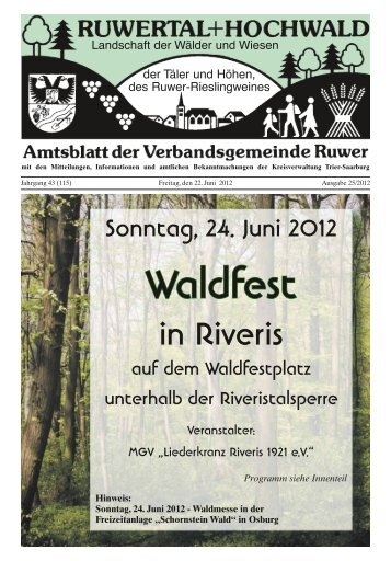 in Riveris - Verbandsgemeinde Ruwer