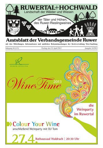 Colour Your Wine - Verbandsgemeinde Ruwer