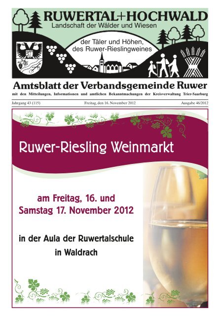 Ruwer-Riesling Weinmarkt - Verbandsgemeinde Ruwer