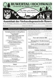 Bekanntmachungen und Mitteilungen der Verbandsgemeinde