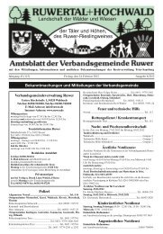 Bekanntmachungen und Mitteilungen der Verbandsgemeinde