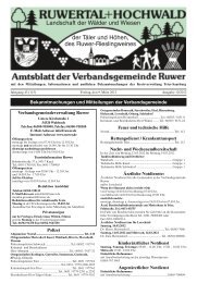 Bekanntmachungen und Mitteilungen der Verbandsgemeinde