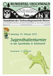 Jugendhallenturnier - Verbandsgemeinde Ruwer