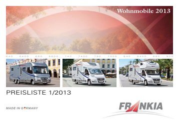 Wohnmobile 2013 PREISLISTE 1/2013 - Berger Reisemobile