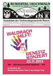 BENEFIZ KONZERT HILFT! WALDRACH - Verbandsgemeinde Ruwer