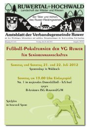 FuÃball-Pokalturnier der VG Ruwer fÃ¼r Seniorenmannschaften ...