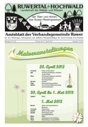 1. Mai 2012 - Verbandsgemeinde Ruwer
