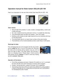 Operation manual for Solar lantern SOLUX-LED 100 - r.van laere