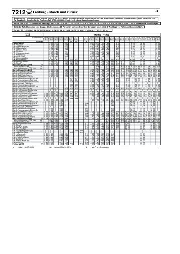 Fahrplan der Buslinie 7212