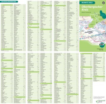 Busnetz Oberbergischer Kreis 2013 - VRS