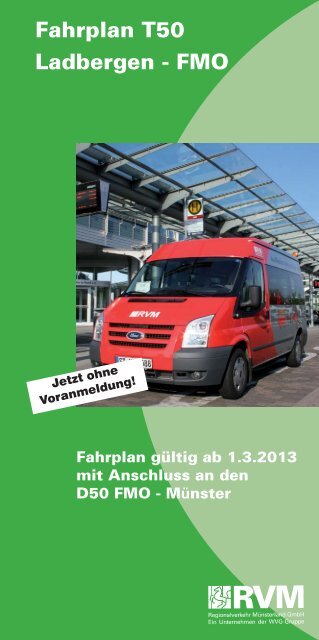 Fahrplan T50 Ladbergen - FMO - RVM