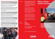 Flyer Weiterbildung bei der RVM