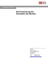 Die Finanzierung der Eisenbahn des Bundes - Deutsche Bahn AG