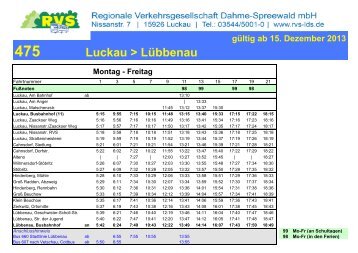 Luckau - LÃ¼bbenau - RVS