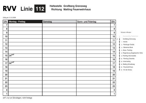 Linie 111/112 - RVV Regensburger Verkehrsverbund