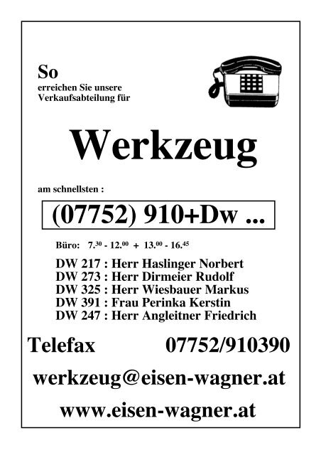 Werkzeug - Eisen Wagner