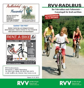 Fahrradbus Falkenstein 2013 - RVV Regensburger Verkehrsverbund