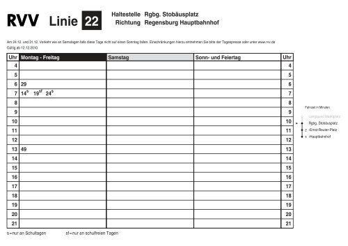 Linie 22 - RVV Regensburger Verkehrsverbund