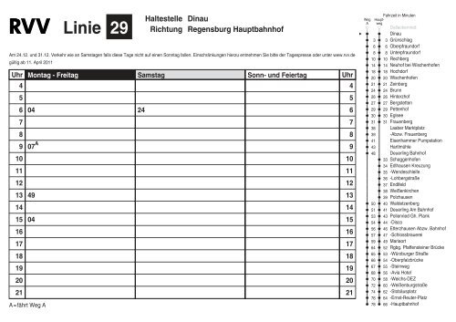 Linie 29 Haltestelle Richtung Regensburg Hauptbahnhof ...