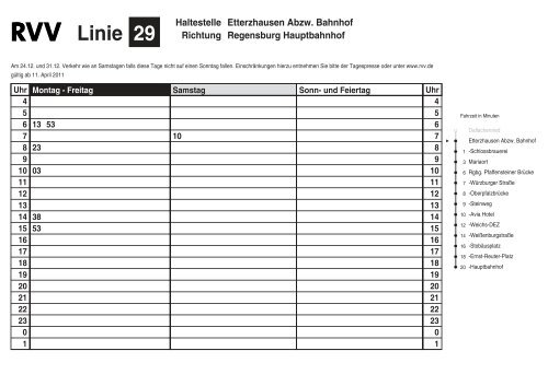Linie 29 Haltestelle Richtung Regensburg Hauptbahnhof ...