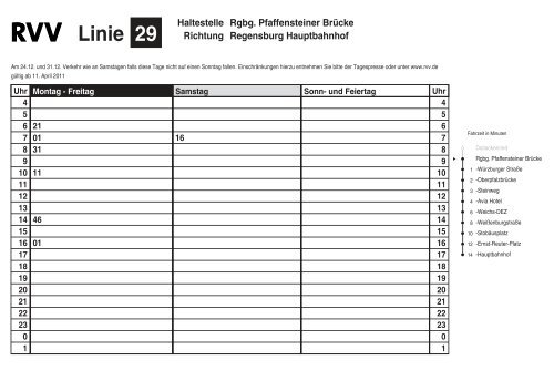 Linie 29 Haltestelle Richtung Regensburg Hauptbahnhof ...