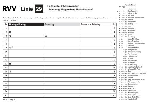 Linie 29 Haltestelle Richtung Regensburg Hauptbahnhof ...