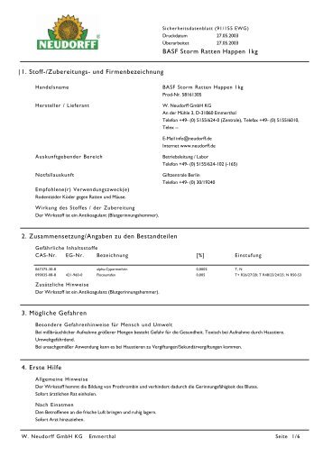 BASF Storm Ratten Happen 1kg - RW Agrar GmbH Hassberge