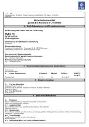 Sicherheitsdatenblatt gemÃ¤Ã EG-Richtlinie 91/155/EWG OLEO FC