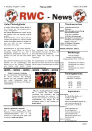 RWC-News 2/2009 - Rot-WeiÃ-Club GieÃen eV