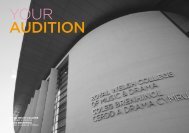 YOUR AUDITION - Royal Welsh College of Music & Drama