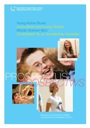 ProsPectus PROSBECTWS - Royal Welsh College of Music & Drama