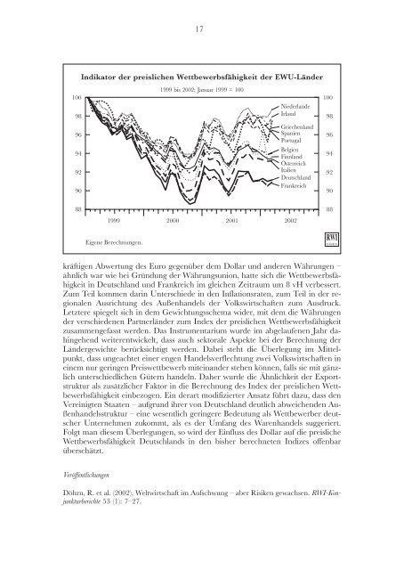 RWI-Arbeitsbericht 2002 - Rheinisch-WestfÃ¤lisches Institut fÃ¼r ...