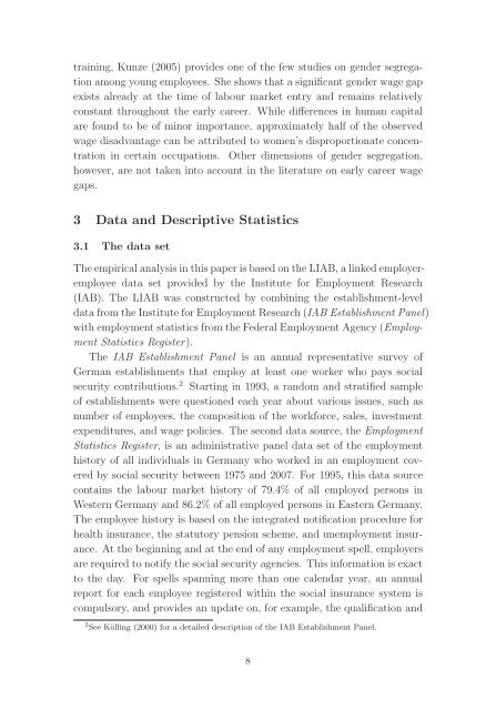 Gender Segregation and Gender Wage Differences during the Early ...