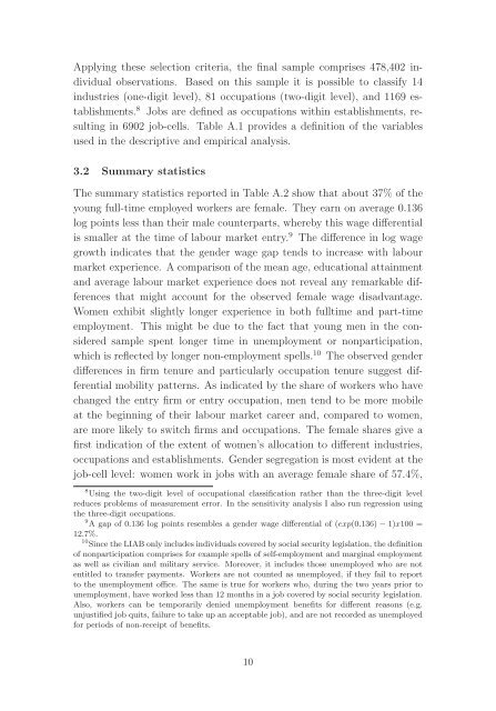 Gender Segregation and Gender Wage Differences during the Early ...