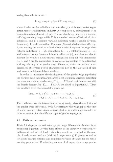 Gender Segregation and Gender Wage Differences during the Early ...