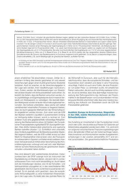 Gemeinschaftsdiagnose Herbst 2011 - Institute for Advanced Studies