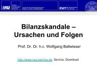 W. Ballwieser: Bilanzskandale - Ursachen und Folgen