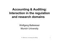 Accounting & Auditing: Interaction in the regulation and research ...