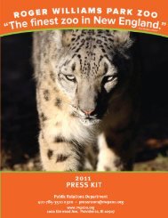 Roger Williams Park Zoo: 2011 Press Kit