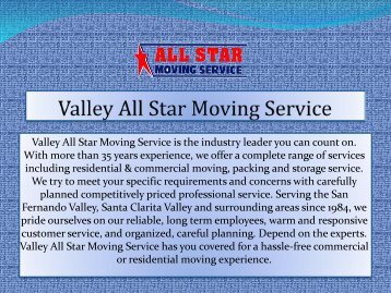 Valley All Star Moving Service