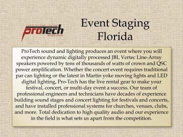 Event Staging Florida