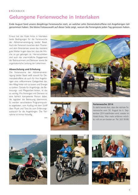 Leben ist Bewegung - Alzheimer-Bulletin 2/2013