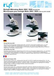 Biologie Mikroskop Motic 2802 / 2820 (Koaxialtrieb ... - Ryf AG